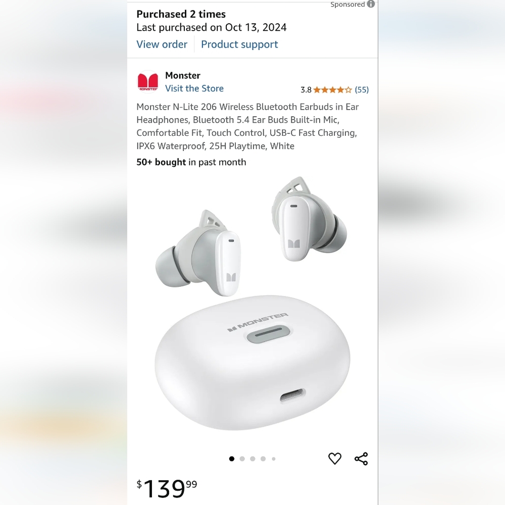 Monster Wireless Earbuds Bluetooth